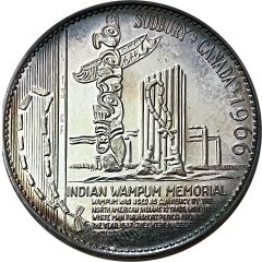 Medallion - Sudbury `Numismatic Park` `Indian Wampum Memorial`, silver