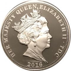 1 Crown - Elizabeth II 90th Birthday , The Lion and The Unicorn