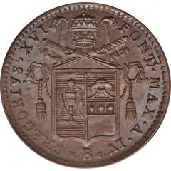 1/2 Baiocco - Gregory XVI
