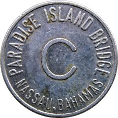 Token - Paradise Island Bridge - C, First Issue Nassau