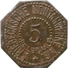 5 Pfennig - Halle A. Riebecksche Montanwerke A.G