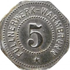5 Pfennig - Warmbrunn Füllnerwerk