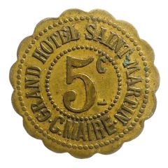 5 centimes - Grand Hôtel St Martin - Mont-Saint-Martin