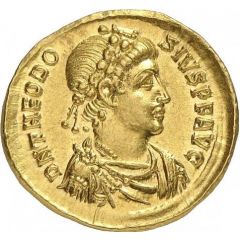 Solidus - Theodosius I CONCORDIA AVGGGG, Constantinopolis
