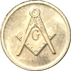 1 Gram Silver Freemason Symbol Round