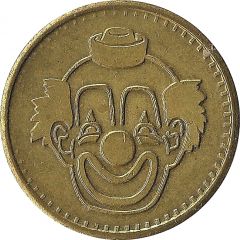 Token - No Cash Value Clown, 20 mm, Long teeth around edge
