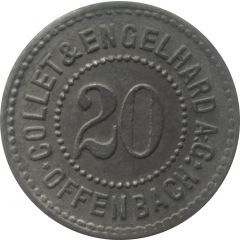 20 Pfennig - Offenbach Collet and Engelhard A.G.