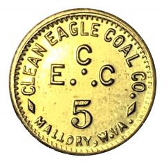 5 Cents - Clean Eagle Coal Co. Mallory, West Virginia