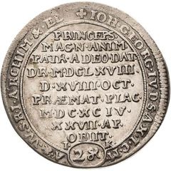 2 Groschens - John George IV Death