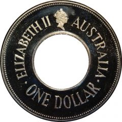 1 Dollar - Elizabeth II 3rd Portrait - The Holey Dollar