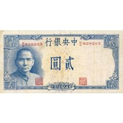 2 Yuan Central Bank of China
