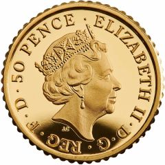 50 Pence - Elizabeth II 5th portrait, 1/40 oz Fine Gold