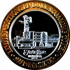 10 Dollars Gaming Token - State Line Wendover, Nevada