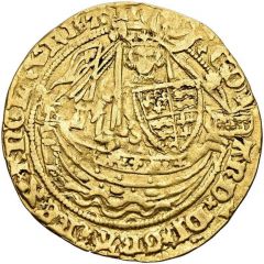 1/2 Noble - Edward III Post-Treaty period, Calais mint