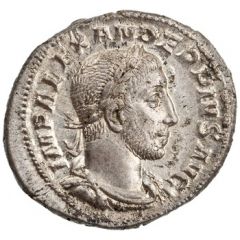 Denarius - Severus Alexander P M TR P XIIII COS III P P, Sol