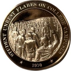 Medal - History of the United States Student Unrest Flares on College Campuses