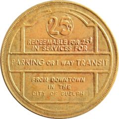 25 Cents - Parking or Transit Guelph, Ontario