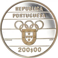 200 Escudos XXV Olympic Games, Silver