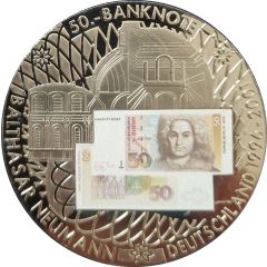 Medal - Goodbye German Currency 50 Deutsche Mark, No Symbol on reverse