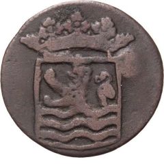 1 Duit Zeeland - With `V` countermark
