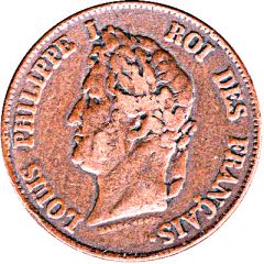 5 Centimes - Louis Philippe I pattern of Barre with modul of 5 centimes