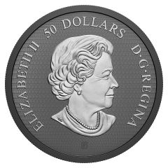 50 Dollars - Elizabeth II Maple Leaves in Motion