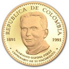 100 000 Pesos Mariano Ospina Perez