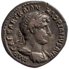 Denarius - Hadrian P M TR P COS III FORT RED, Fortuna