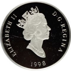 150 Dollars - Elizabeth II Grey Wolf, platinum