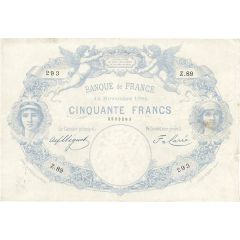 50 Francs - type 1884 black indexes