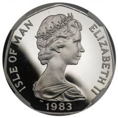 50 Pence - Elizabeth II 2nd portrait, Platinum Proof
