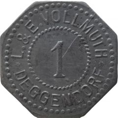 1 Pfennig - Deggendorf L. and E. Vollmuth