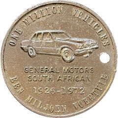 Medal - General Motors South Africa - 1 million vehicles