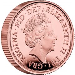 1 Sovereign - Elizabeth II 5th portrait, Platinum Jubilee, Proof Piedfort