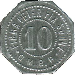 10 Pfennig - Duisburg Firma Peter Fix Söhne G.m.b.H
