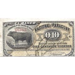 10 Centavos Fuertes Banco Nacional del Paraguay