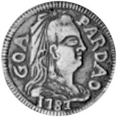 Pardau - Maria I Widow veil, Goa mint