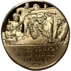 Medal - History of the American Revolution Paine`s Common Sense Assails the King
