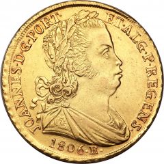 6400 Réis - John, Prince Regent Rio de Janeiro Mint