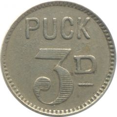 Club Check - Civic Club - Hobart PUCK 3 Pence