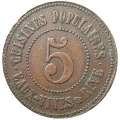 5 centimes - Cuisines Populaires Eaux Vives and Rives