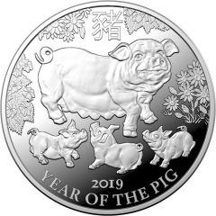 Bullion - Year of the Pig 1 oz Silver Round