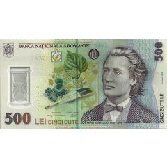 500 Lei COA with crown