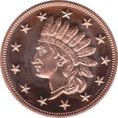1 oz Copper Indian head