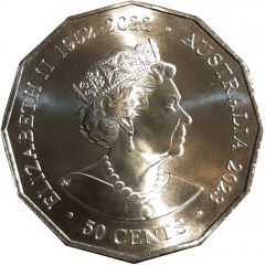 50 cents In the name of Elizabeth II, 6th Portrait - Humpback Whale