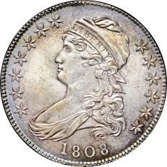 50 Cents / 1/2 Dollar `Capped Bust Half Dollar`