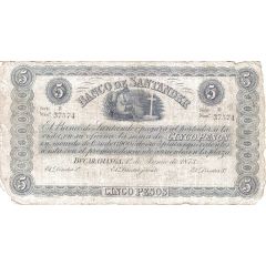 5 Pesos Banco de Santander