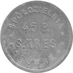 1 Zloty - Spoldzielnia 45 P. S. KRES Rowne