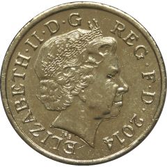 1 Pound - Elizabeth II 4th portrait, Flax and Shamrock