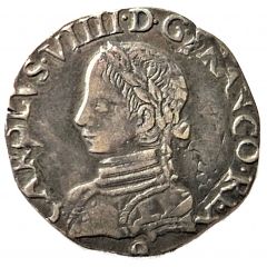 1/2 Teston - Charles IX 2nd type